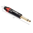 thumbnail image 1 of 6.35mm Male 1/4 Inch Microphone Audio Cable Connector Red, 1 of 6