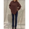 thumbnail image 6 of Thick Knit Crew Neck Long Sweater, 6 of 6