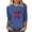 Blue, variant on Womens Basic Graphic Tees Great Britain Uk Flag T-Shirts Casual 3/4 Sleeve T-Shirts Crewneck Cute Tunic Tops Loose Fit Pullover Blouses Blue