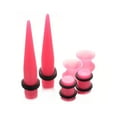 thumbnail image 4 of Yoursfs Rose Red 50 Pieces Ear Stretching Kit 14G-00G Acrylic Tapers and Plugs Silicone Tunnels Ear Gauges Expander Set Body Piercing Jewelry, 4 of 4