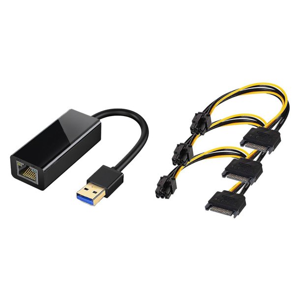 Hub Usb A Ethernet Usb 3.0 A Tarjeta De Red Gigabit Lan Rj45 Compatible Con Pc