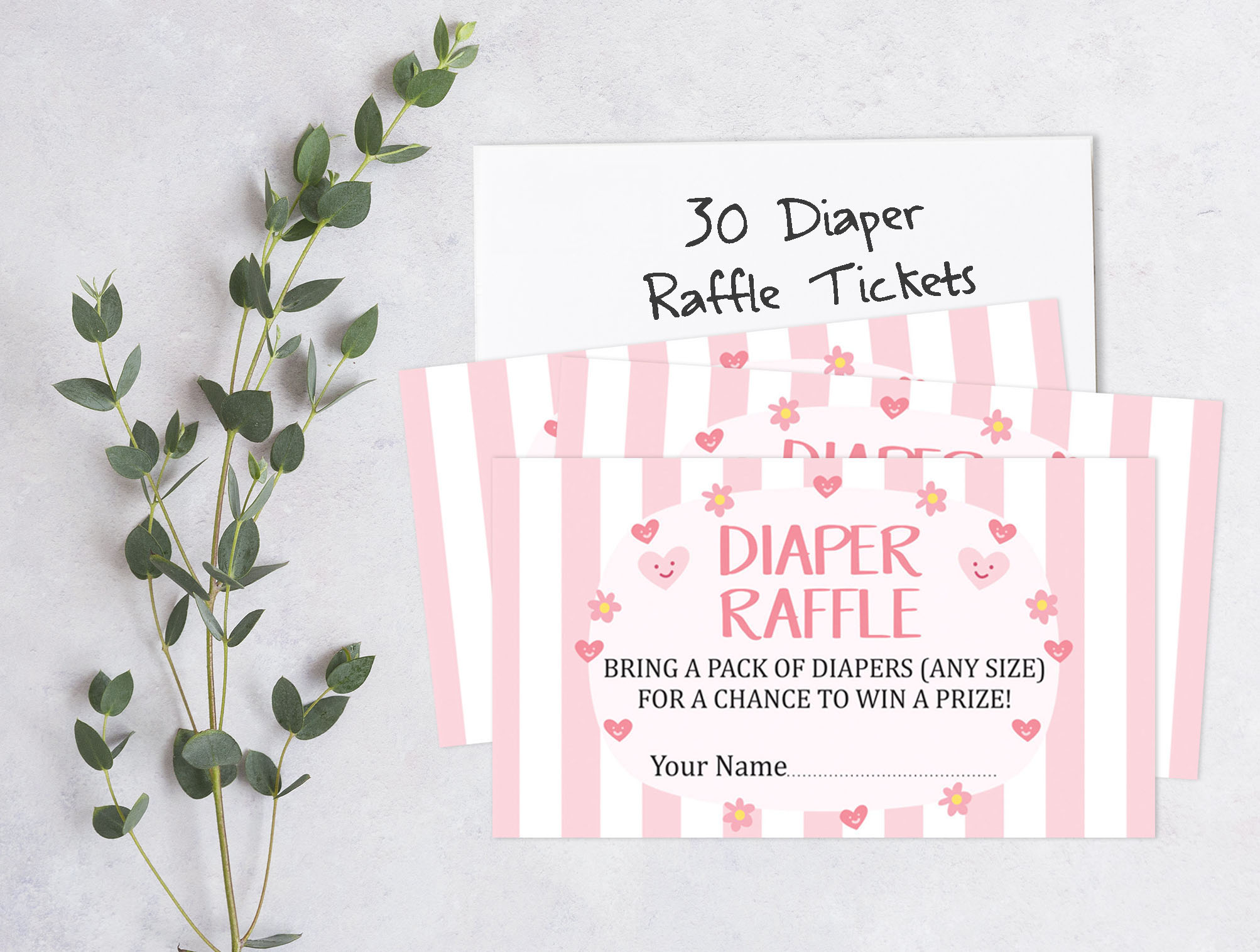 Inkdotpot 30Gender Neutral Baby ShowerDiaper Raffle Ticket Lottery Insert Cards Supplies Games For Baby Shower Party Bring A Pack Of Diapers To Win Favors Gifts And Prizes