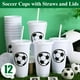 thumbnail image 4 of Domensi Juego de 12 Vasos Plásticos de Fútbol con Tapa y Popote de 710 ml, 4 of 7