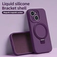 thumbnail image 2 of Scratch Proof Fast Wireless Charging Compatible Back Case for iPhone 15 6.1" with Rotating Kickstand Support, Lined Interiors, 2 of 8