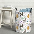 thumbnail image 5 of Goofa Colorful Poodle Dog Printed Circular Hamper,Laundry Basket with Handles,Storage Baskets Foldable,Large Capacity Laundry Hamper-, 5 of 8