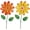 Orange,yellow, variant on Garden Decor for Outside, Set of 2 Metal Flowers 23.6” Decorative Garden Stakes for Spring Decor, Yard Art Flower Stakes for Outdoor Lawn Backyard Porch Garden Decorations (Orange, Yellow)
