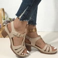 thumbnail image 5 of Willtoo Women's Summer Block Heel Sandals Fashion Open Toe Ankle Strap Chunky Heeled Dressy Shoes Comfort Slip-On Wedges, 5 of 5