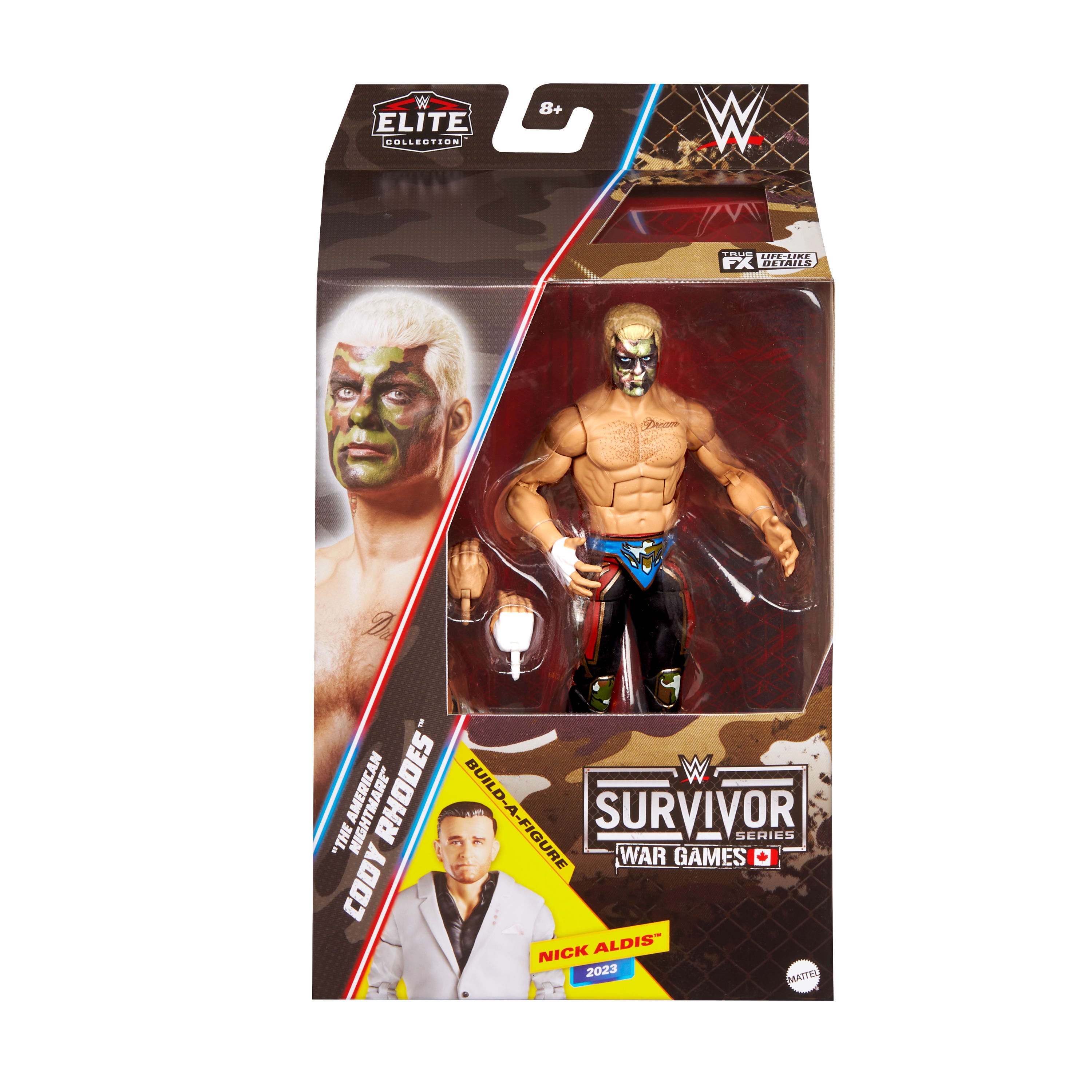 Ensemble de figurines WWE Elite Collection Premium Événement en direct Cody Rhodes, objet de collection Survivor Series