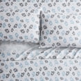 thumbnail image 2 of VCNY Home Mittens 4-Piece Blue Cotton Flannel Bed Sheet Set, Full - Deep Pocket, 2 of 6