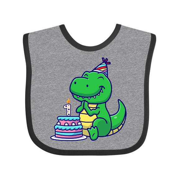 Inktastic T-rex 1st Birthday Boys or Girls Baby Bib
