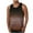 🔥 Brown, variant on Tank Tops for Men and Sleeveless Crew Neck Summer Shirts Solid Color Basketball Loose Oversized Mens Undershirts Hawaiian for Casual Streetwear L