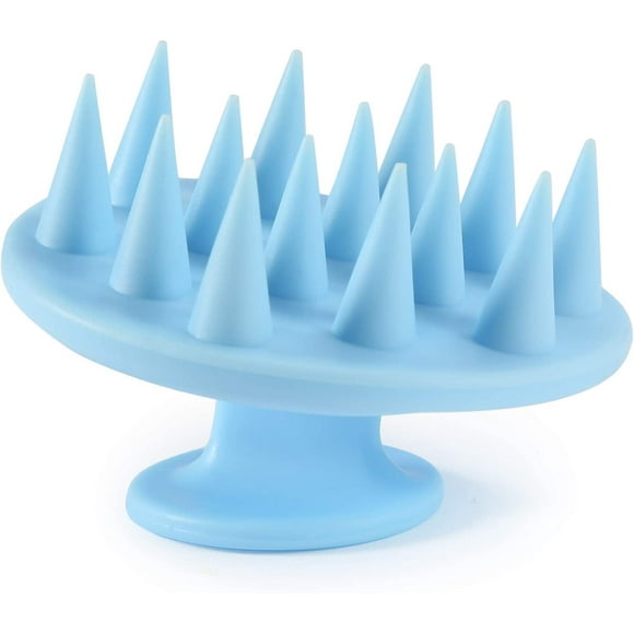 BESTOOL Scalp Massager,One-piece Silicone Scalp Head Massager for Wet or Dry Hair, Scalp Scrubber Exfoliating Dandruff Removal, Enhance Hair Growth and Scalp Care (Blue)
