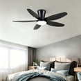 thumbnail image 3 of PHORUS 36" Low Profile Ceiling Fan with LED Light,Remote & App Control,Quiet Reversible DC Motor,Dimmable Flush Mount Fan for Bedroom,Black, 3 of 6