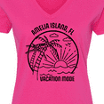 thumbnail image 4 of Inktastic Summer Vacation Mode Amelia Island Florida Women's V-Neck T-Shirt, 4 of 5