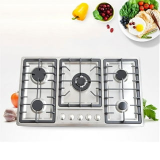 24 Inch Gas Cooktop DT4504 Built-in Stainless Steel 4 Burners Gas Stovetop  LPG/NG Convertible Gas Cooktop Dual Fuel Gas Hob