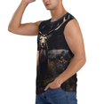 thumbnail image 3 of Fotbe Men's Regal Stag In Forest Print Men's Sleeveless Muscle Tank Tops Casual T-Shirts for Gym Workout Beach-X-Large, 3 of 8