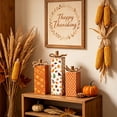 thumbnail image 4 of 3 Pcs Fall Table Decorations Thanksgiving Centerpieces for Table Autumn Tiered Tray Decor Vintage Farmhouse Wooden Block Sign for Desktop Harvest Home Mantel Shelf Office Gifts, 4 of 6