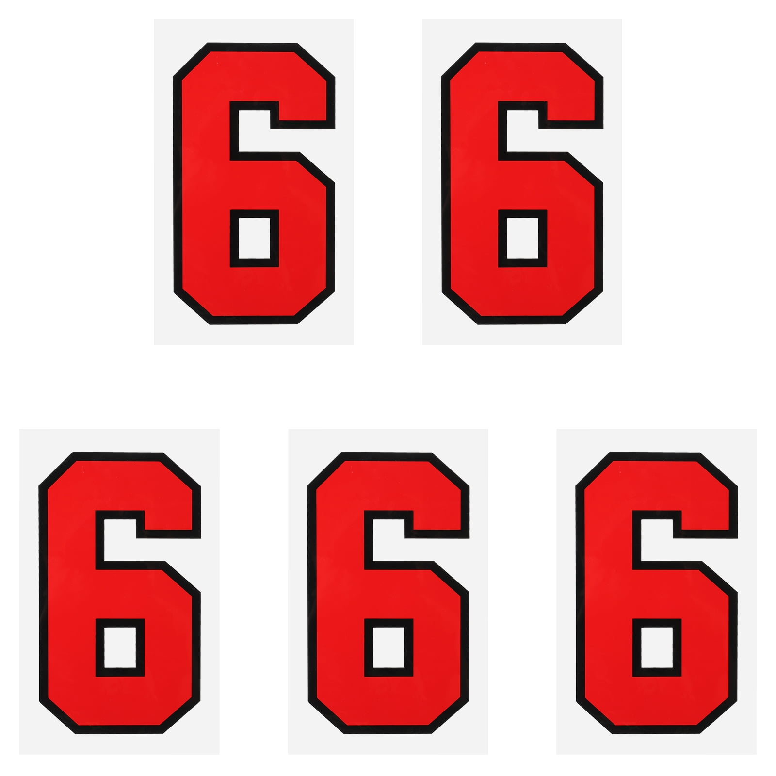 Iron On Number 6 Heat Transfer 8 Dark Red Single Number 5 Pack iron-on-number-6-heat-transfer-8-dark-red-single-number-5-pack
