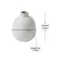 thumbnail image 4 of Serene Spaces Living Set of 4 White Ceramic Bud Vase, 3" Diameter & 4" Tall, 4 of 5