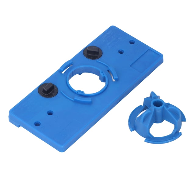 Guía de perforación de bisagra oculta ABS, posicionador y localizador, herramienta para taladro de banco, azul