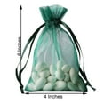thumbnail image 4 of BalsaCircle 10 Pieces 4" x 6" Organza Favor Bags Hunter Green, 4 of 8