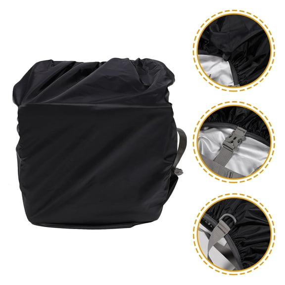 Masteelf  Outdoor Hiking Backpack Cover Supplies Camping Rains Fly for Travel Black
