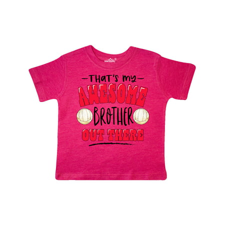 

Inktastic That s My Awesome Brother Out There with Volleyballs Gift Toddler Boy or Toddler Girl T-Shirt