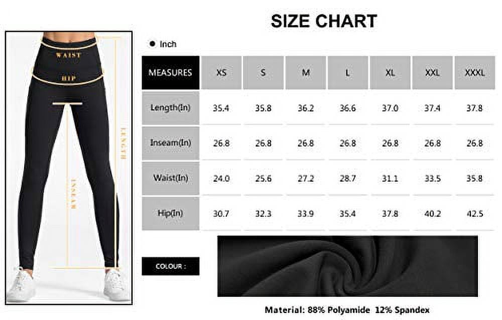 Dragon Fit High Waist Yoga Leggings with 3 Pockets,Tummy Control Workout  Running 4 Way Stretch Yoga Pants Black 