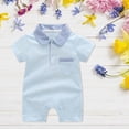 thumbnail image 5 of Baby Onesies Boy Baby Boys Polo Romper Short Sleeve Collared Cotton One-Piece Coverall Summer Baby Stuffs outfits, 5 of 9