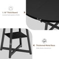 thumbnail image 4 of Industrial 47-Inch Redondo cm de Profundidadining Mesa Set para 4 6 Negro Top con Metálico Base para cm de Profundidadining & Living Sala, 4 of 6
