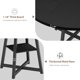thumbnail image 4 of Industrial 47-pulgada round dining mesa set para 4-6 negra top con metal base para dining & sala de estar, 4 of 6