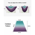 thumbnail image 5 of Teal Purple Ombre Sheer Waterfall Valance Curtains for Window, Turquoise Gradient Modern Abstract Art Rod Pocket Sheer Topper Swag Curtains for Living Room, Kitchen 38.5"W x 47.2"L, 1 Panel, 5 of 7
