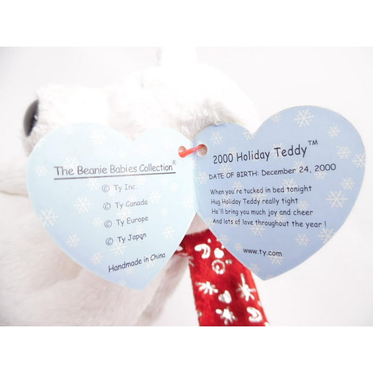Ty Beanie Baby 2000 Holiday Teddy the Bear Stuffed Animal