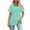 Green, variant on Towmus Womens T Shirts Short Sleeve Pleated Dressy Casual Scooped Neck Summer Tops Blouses