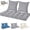 Grey, variant on Wenqik 3 Pcs Outdoor Bench Cushion Set 44x19 in Waterproof Tufted Patio Cushion Loveseat Seat Pad with 2 Throw Pillows Memory Foam Settee Pad for Indoor Sofa Wicker Couch Window Seat(44x19 in,Grey)