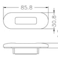thumbnail image 3 of MARINE BOAT LED BLUE OBLONG STAINLESS COURTESY LIGHT, 3 of 4