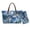 Blue - Wolf Forest, variant on Butterfly Sunflower Print Purses Set of 2 Leopard Cow Print Handbag and Wallet Set for Lady PU Leather Satchel Shoulder Bag for Daily Use, Brown