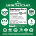 thumbnail image 3 of Zazzee Extra Strength Green Tea Extract 6000 mg – 150 Vegan Capsules – 20:1 Potency – 50% EGCG / 98% Polyphenols – 5‑Month Supply – Vegan • Non-GMO •Kosher• Made in USA, 3 of 10