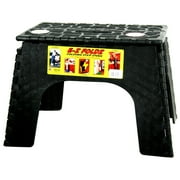 B & R PLASTICS b&r plastics 103-6bk e-z foldz folding step stool - 12", black