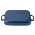 thumbnail image 2 of Chuck Hughes Cast Iron Shallow Roaster, 2.38 L Blue, 2 of 3