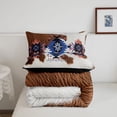 thumbnail image 5 of meiyoeat Boho Cowhide Full Size Comforter Sets For Boys,Tribal Pattern Bedding Comforter Set,Black Reversible,3-Piece,1 Comforter and 2 Pillowcases, 5 of 7