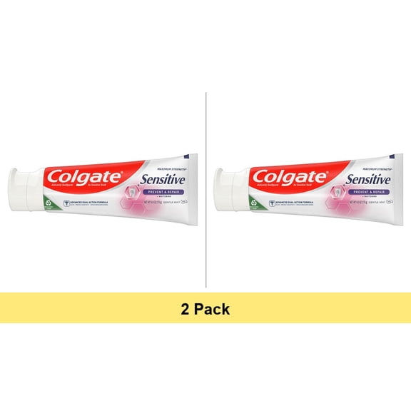 Colgate Sensitive Prevent & Repair Toothpaste With Whitening, 6 oz - 2 Pack