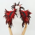thumbnail image 1 of Chal alado de carnaval para mujer, accesorio de baile de fiesta ahuecado, protector facial de poliéster para mujer, 1 of 3