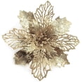 thumbnail image 2 of 24PCS Artificial Christmas Flowers Fake Poinsettia Flowers Christmas Tree New Year Ornaments Flower Decorations DIY Wreath Accessories Wedding Xmas Garland Decor, 2 of 3