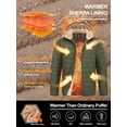 thumbnail image 6 of Weilanxin Men's Puffer Jacket Hooded Sherpa Lined Water Resistant Windproof Insulated Jacket Warm Winter Puffy Coat, 6 of 11