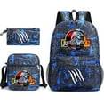 thumbnail image 1 of Jurassic Park Schoolbag Three-piece Set, Leisure Backpack, Large-capacity Backpack For Male And Female Students-HAPDEN, 1 of 4