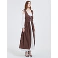 thumbnail image 4 of Womens's Medieval Renaissance Costume Cosplay Chemise and Over Dress, Brown, Large, 4 of 5
