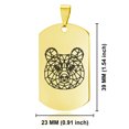 thumbnail image 2 of Stainless Steel Geometric Polygon Brown Bear Animal Dog Tag Pendant Necklace, 2 of 3