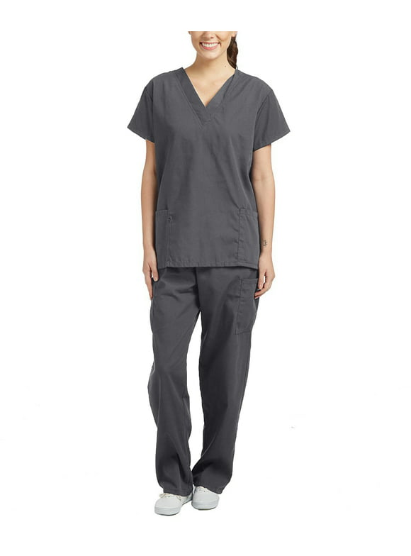 Hey Collection Unisex Colorful V-Neck Scrub Set with Multiple Pockets, Top and Pants included