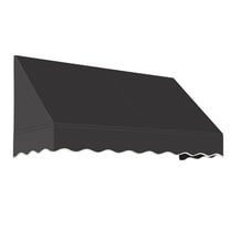 Awntech 5.38 Ft San Francisco Closed-Sided Fixed Awning Canopy (64.5in x 16in x 30in), Black